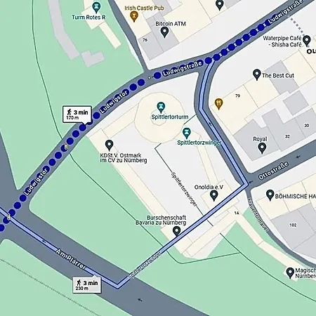 Apartamento Altstadt - Exklusive 3-zi-wohnung Für 6 Personen Mit 90 Qm, Großer Dachterrasse, Parkplatz, Wlan Núremberg